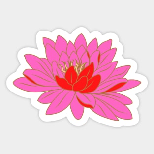 Lets bloom flower Sticker